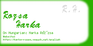 rozsa harka business card
